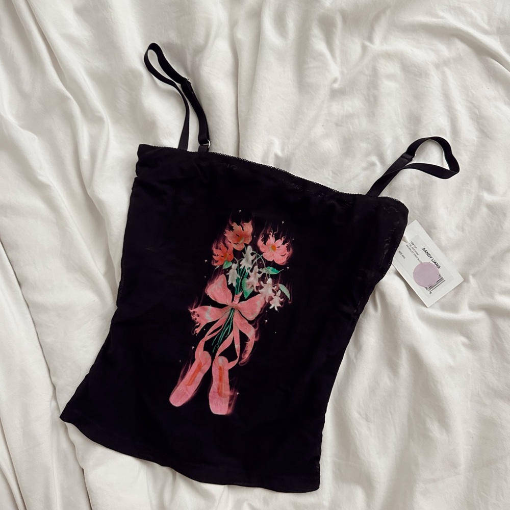SANDY LIANG black ballet tank top
